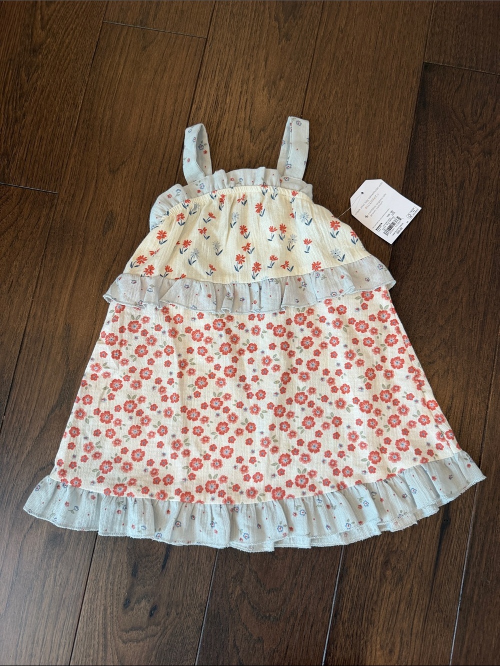 Little Co. Girls Floral Ruffle Sundress Size 18 Months NWT - C39-202